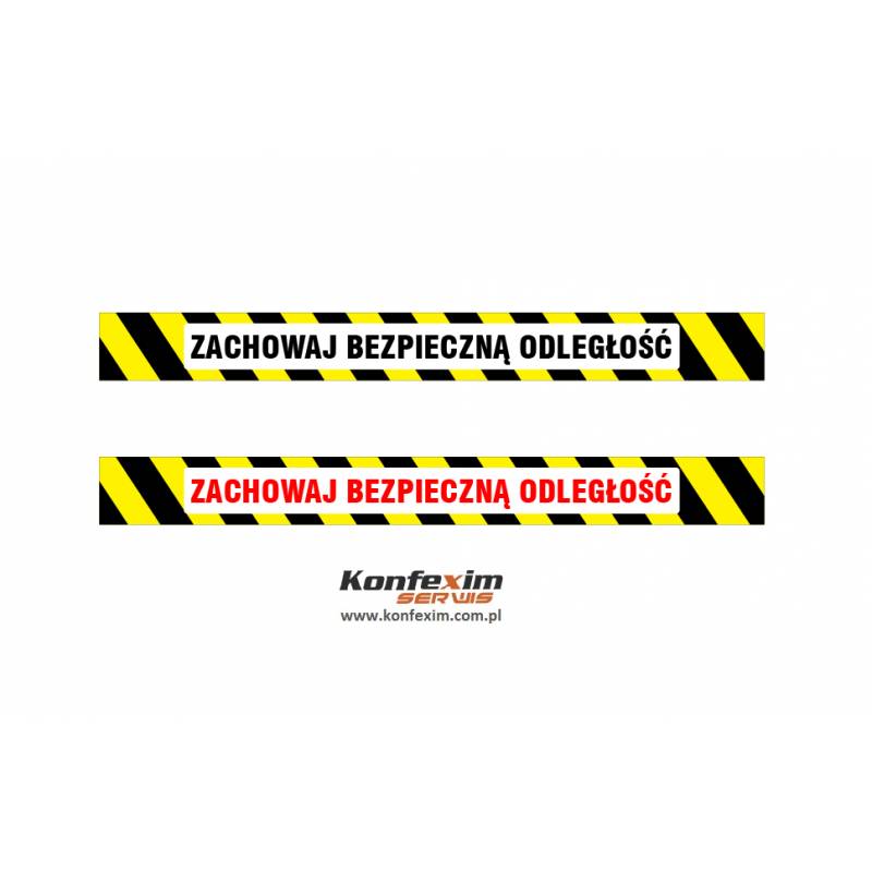 Zachowaj bezpieczną odległość - taśma podłogowa Zachowaj bezpieczną odległość - taśma podłogowa